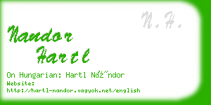 nandor hartl business card